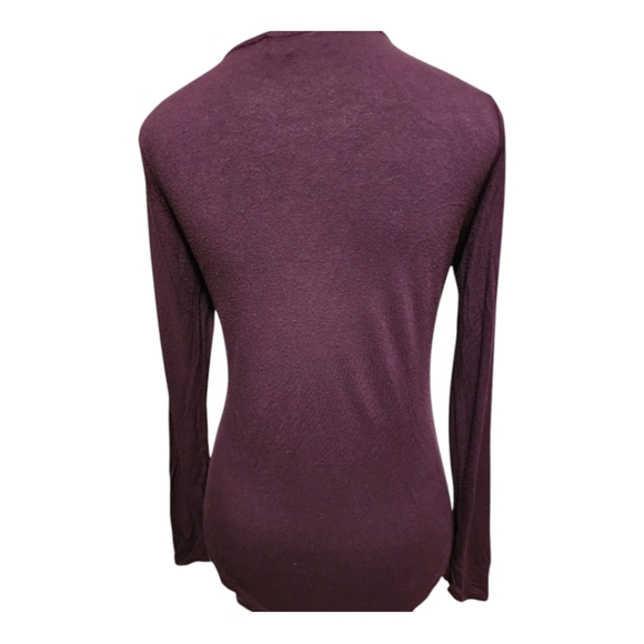 Pink Republic Womens Burgundy Long Sleeve Shirt Small - Picture 2 of 4
